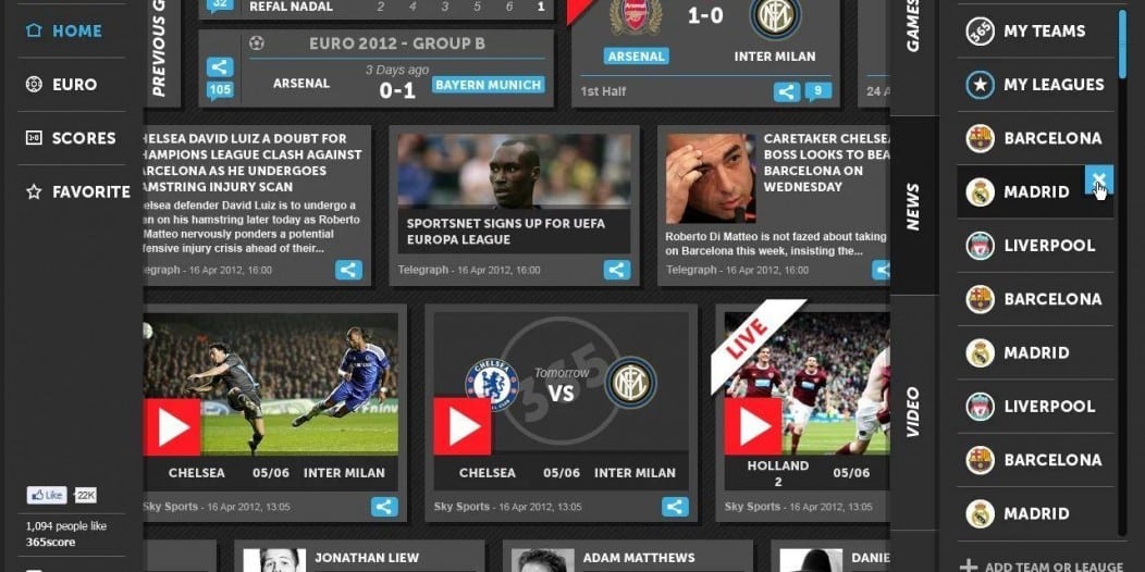 365LiveScore-google-chrome-app-home-page