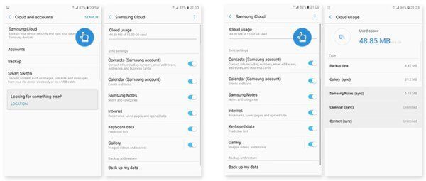 خدمة التخزين السحابي Samsung Cloud