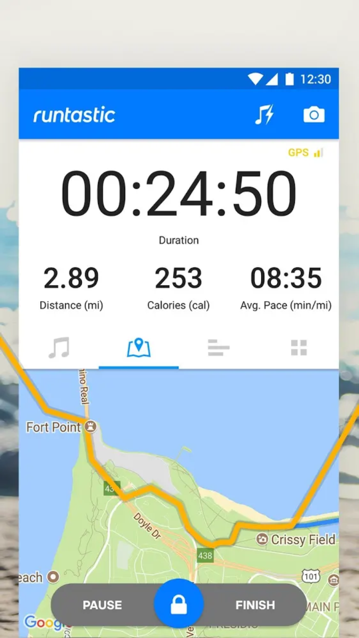 استخدام تطبيق runtastic fitness