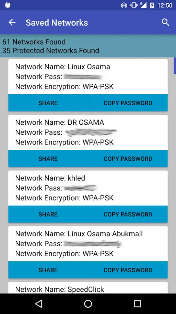 شبكة واي فاي متاحة AndroDumpper