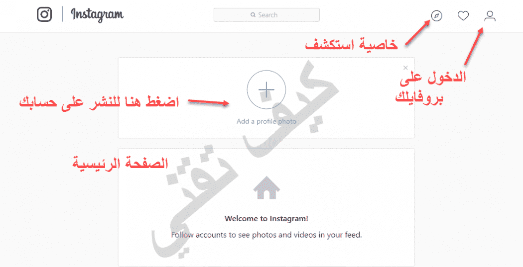 تسجيل دخول انستقرام الصفحة الرئيسة