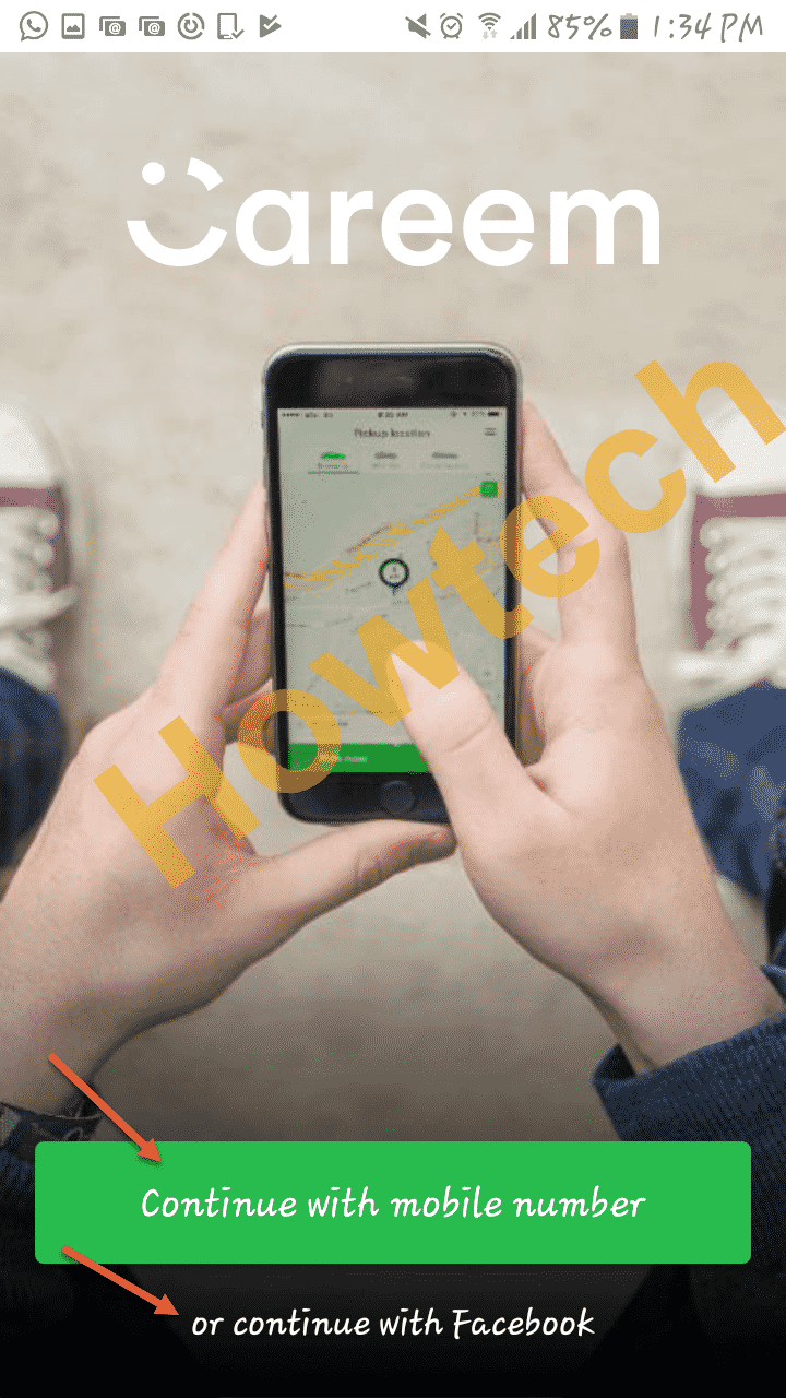 التسجيل في تطبيق كريم 