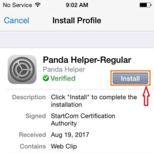تثبيت برنامج Panda Helper