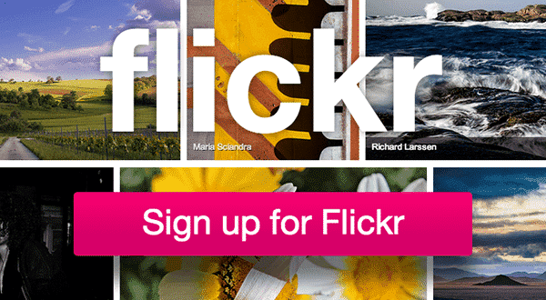 شرح التسجيل في فلكر flickr sign up