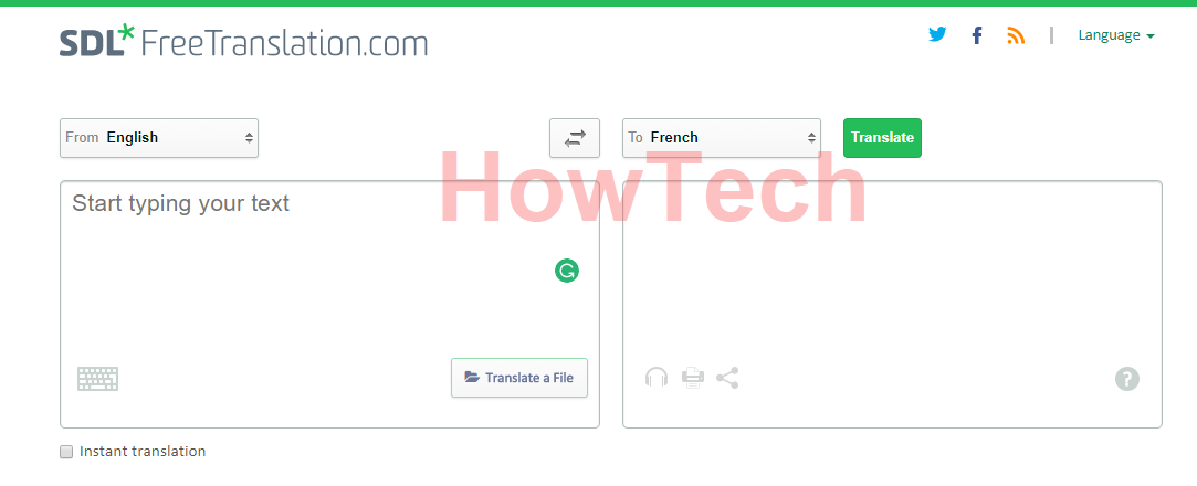 موقع SDL freetranslation