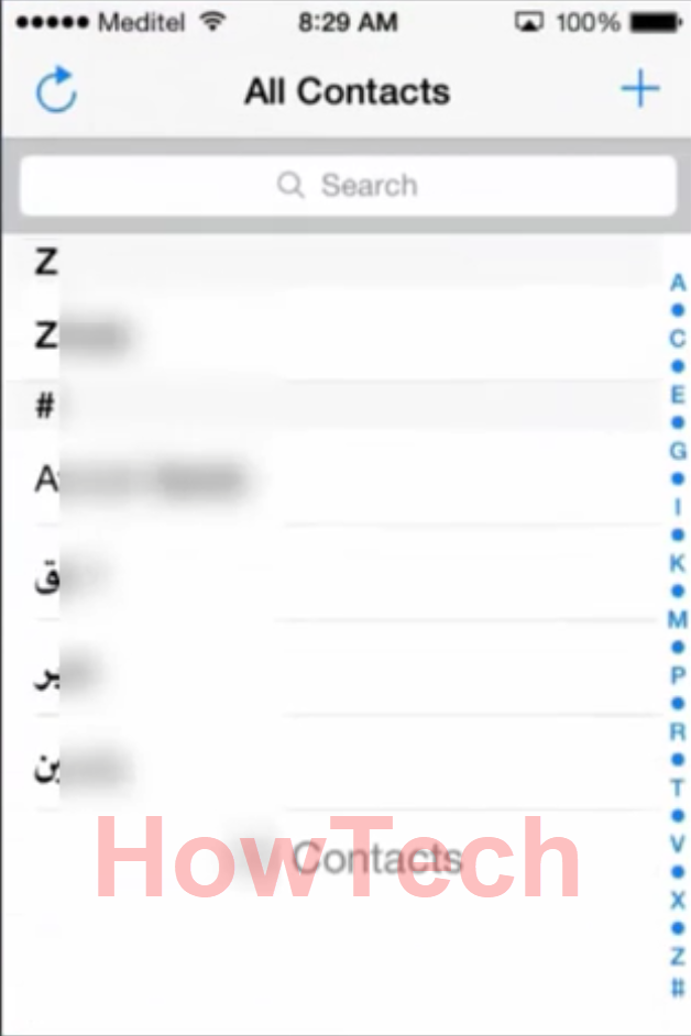 نقل جهات الاتصال iphone contacts 