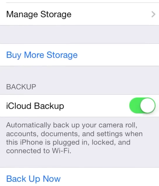 نسخ احتياطي الى icloud