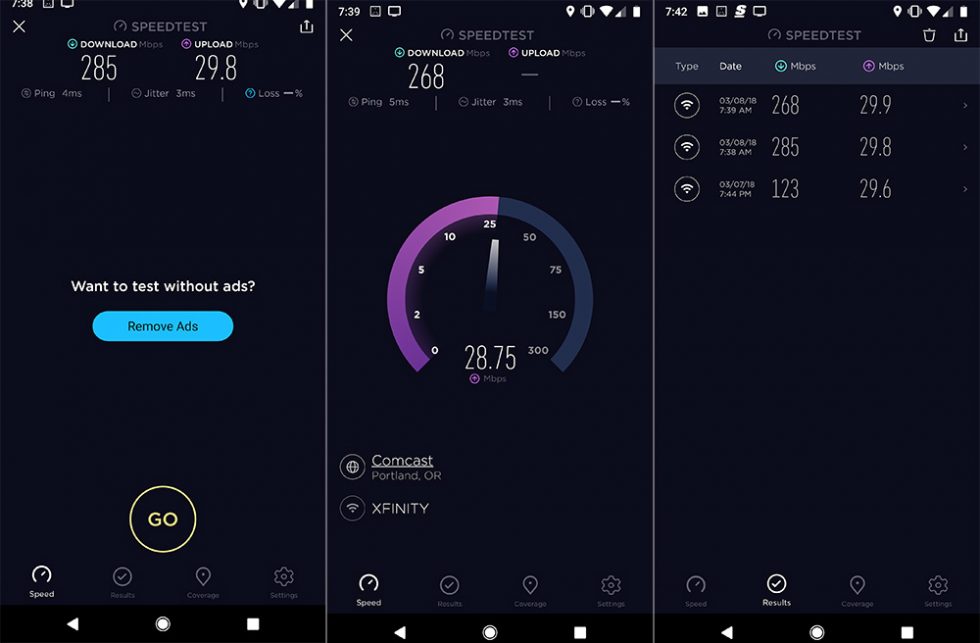 قياس سرعة الانترنت speed test