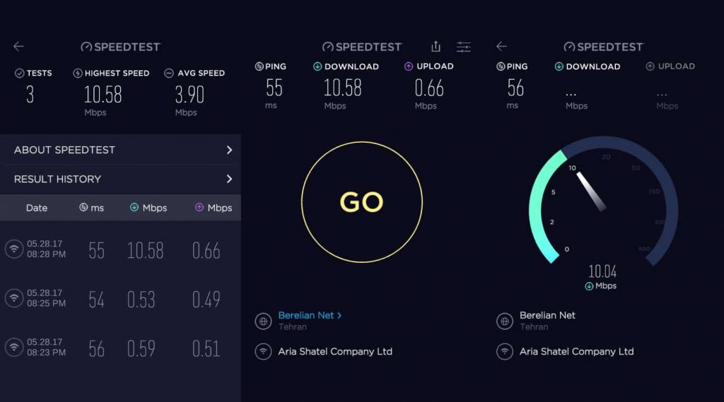 مميزات تطبيق internet speed test