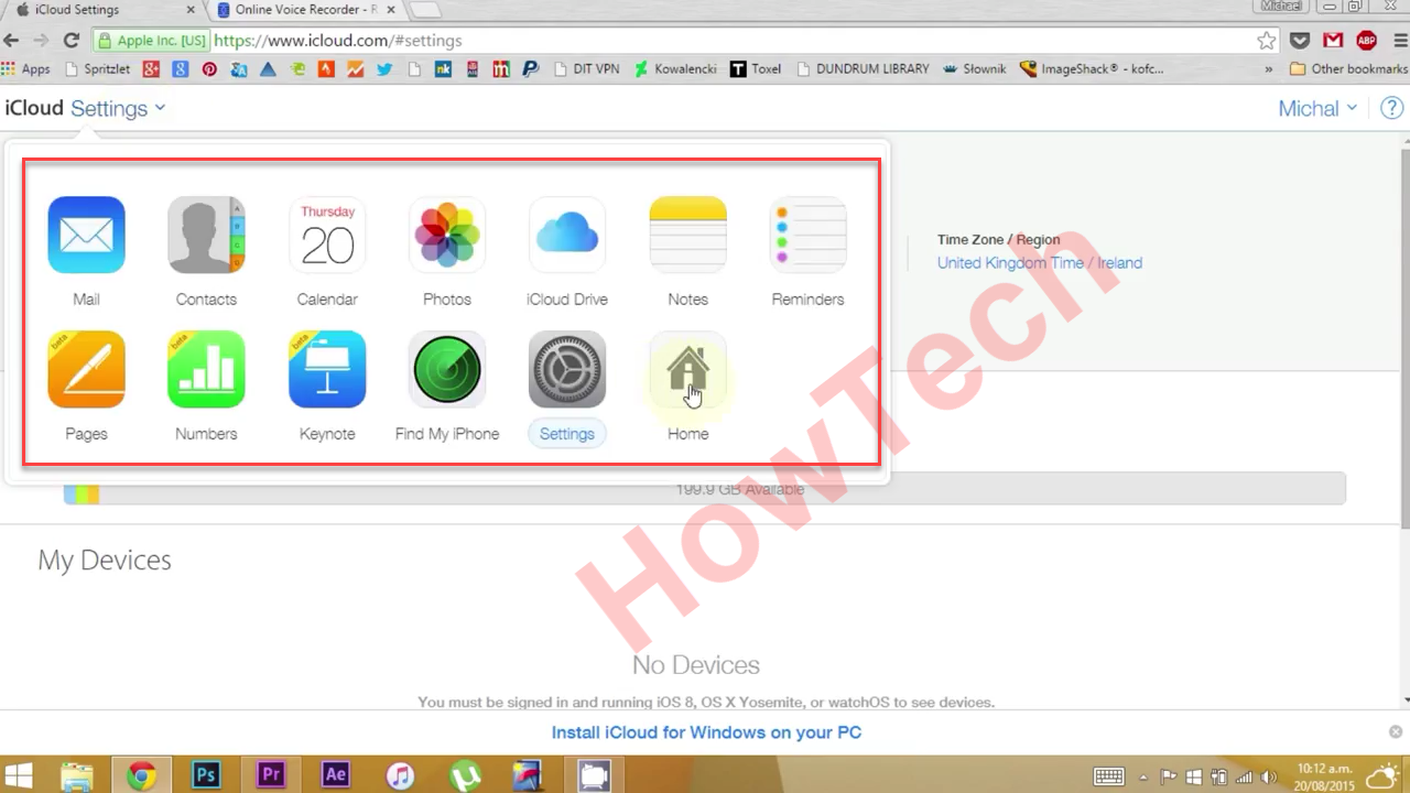 فتح الاعدادات من icloud