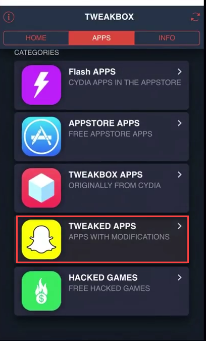 تحميل tweaked app