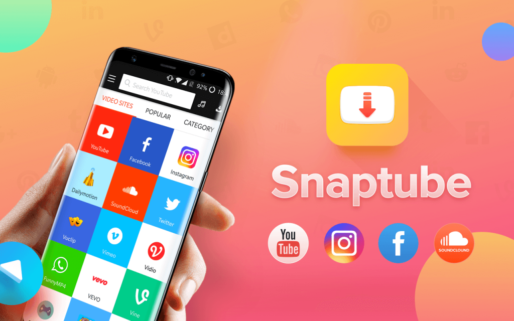 سناب تيوب ، Snaptube , تنزيل سناب تيوب الاصفر