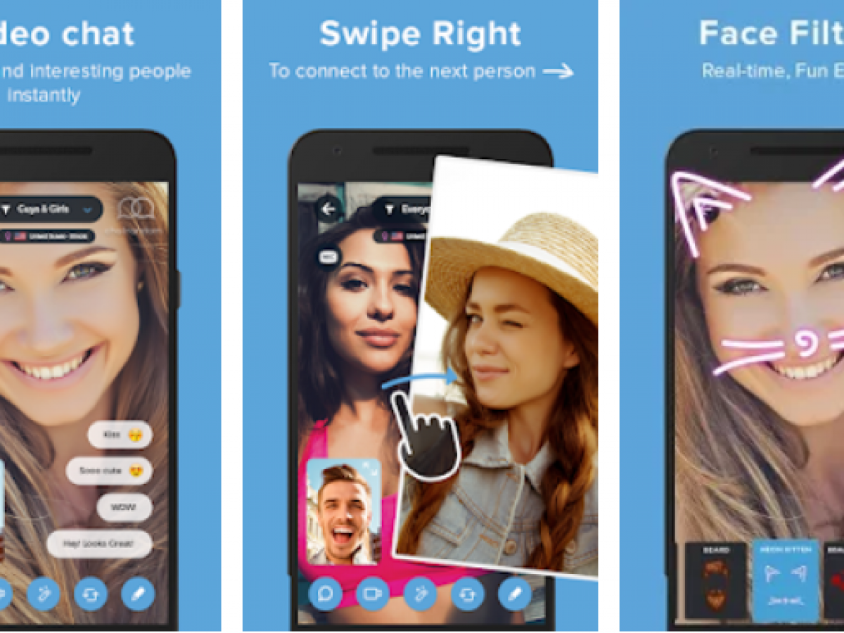 Connect chat. Swipe right. Video chatting.